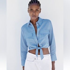 Zara: Stripped Shirt With Knot
